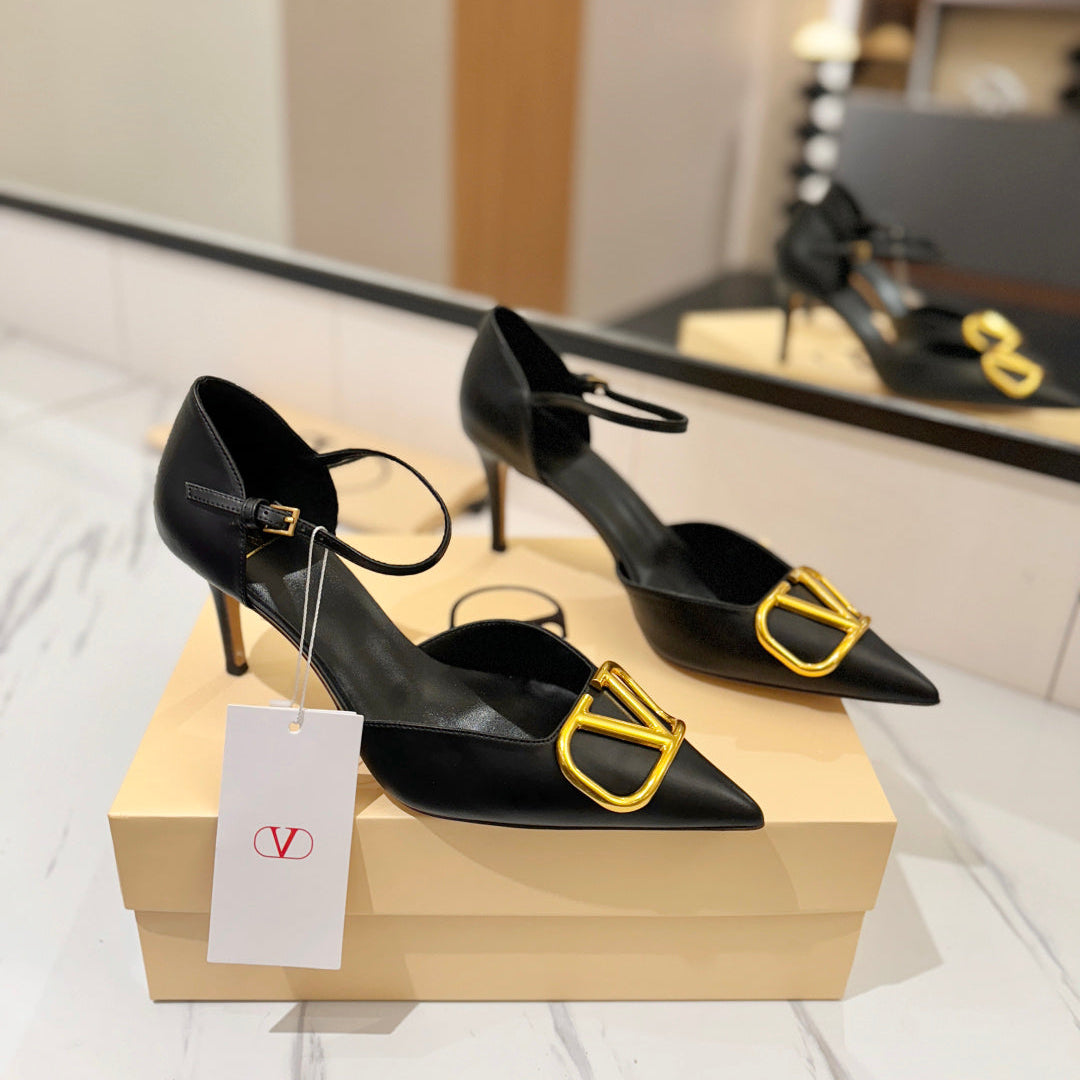 Valentino Launches New Lacquered-Buckle High-Heel Sandals
