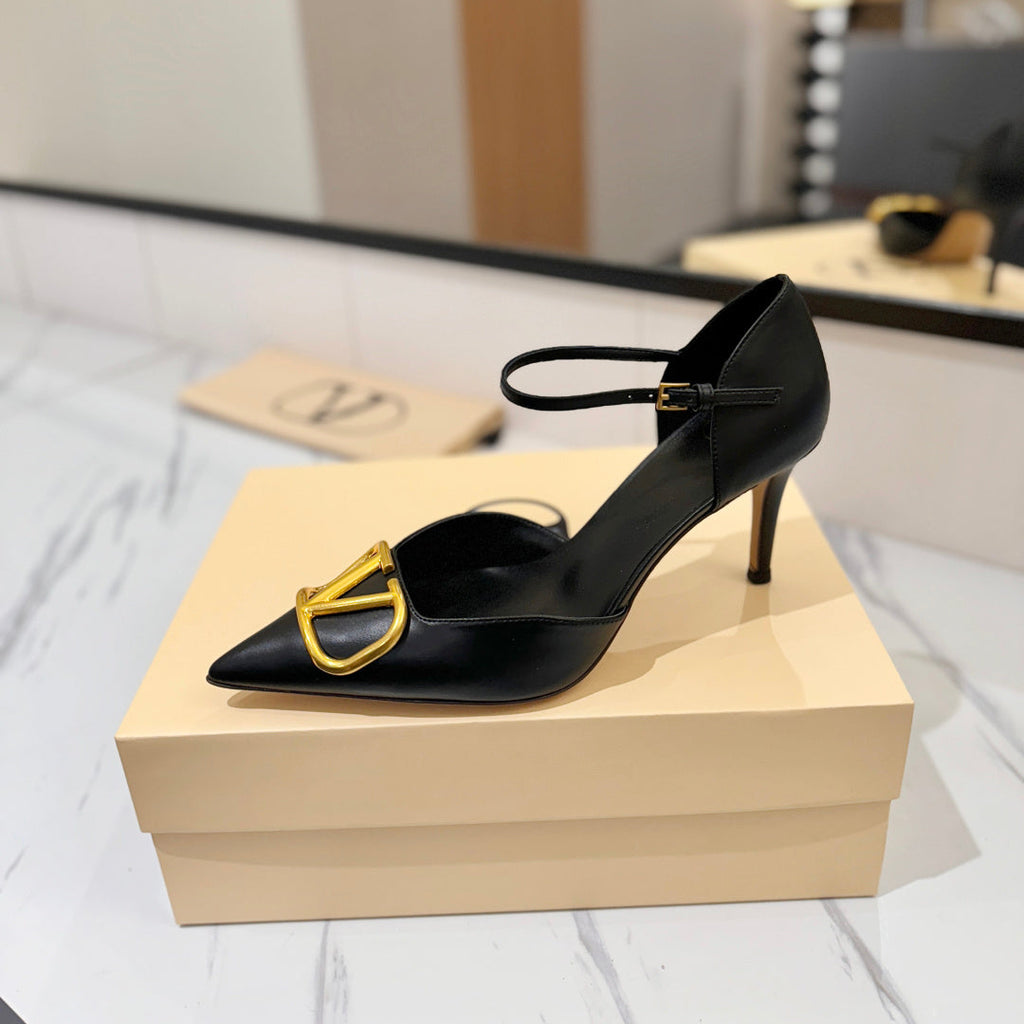 Valentino Launches New Lacquered-Buckle High-Heel Sandals