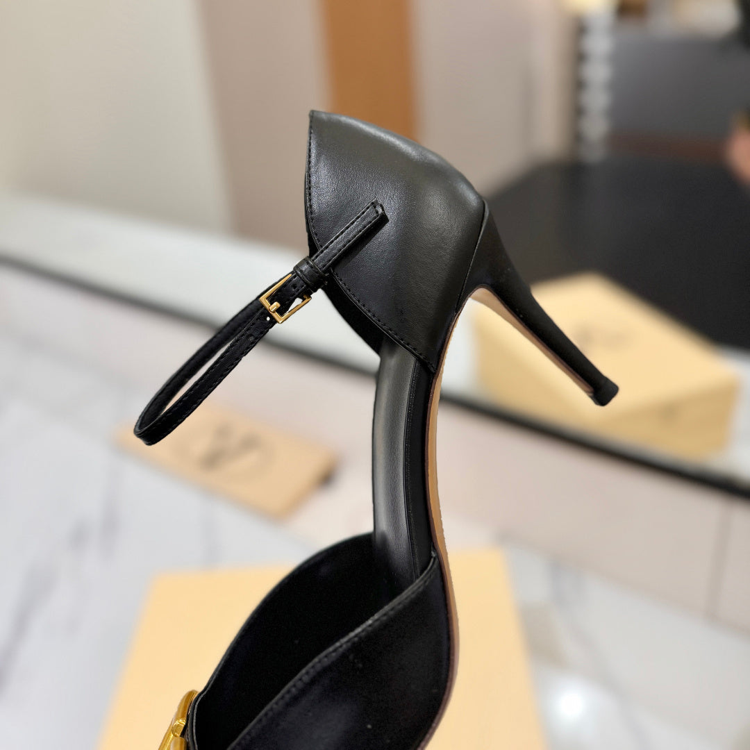 Valentino Launches New Lacquered-Buckle High-Heel Sandals