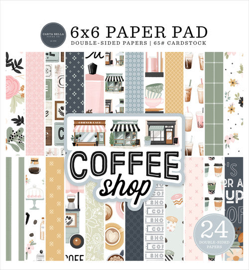 Carta Bella Paper Co. - Coffee Shop Collection - 6x6 Paper Pad - LAST CHANCE!