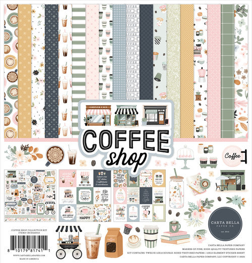 Carta Bella Paper Co. - Coffee Shop Collection - 12x12 Collection Kit  - LAST CHANCE!