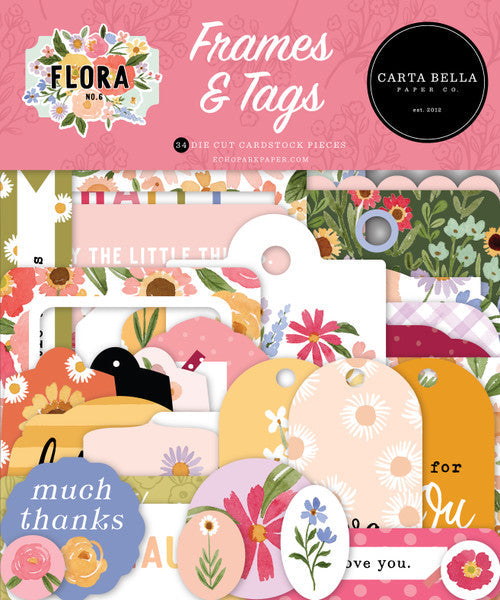 Carta Bella Paper Co. - Flora No. 6 Collection - Frames and Tags - LAST CHANCE!